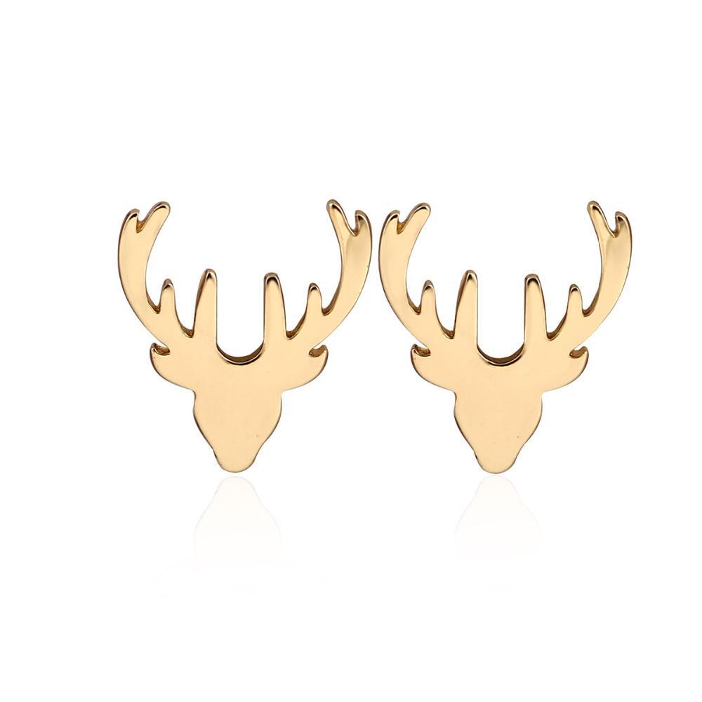 Antler Joy Studs Gold Owls & Turtles Jewelry