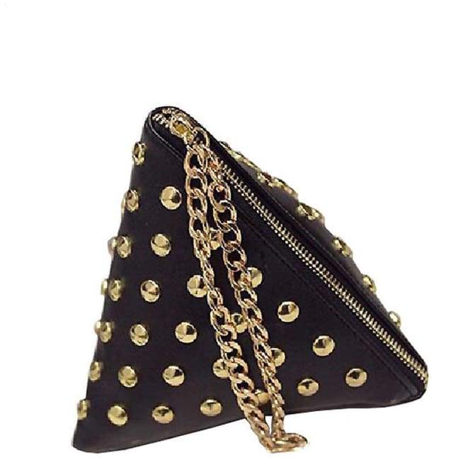 Electra Triangle Clutch Black Bags