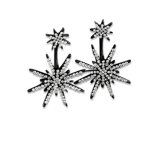 Nordic Star Earrings Black Owls & Turtles Jewelry