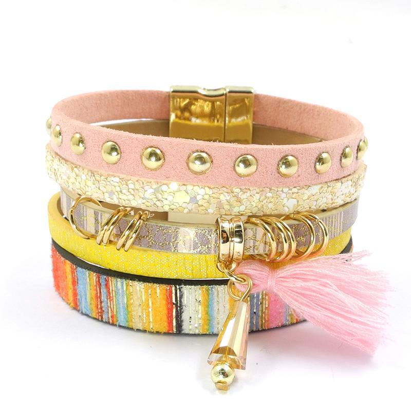 Savannah Mindset Bracelet Pink 17 Cm Owls & Turtles Jewelry