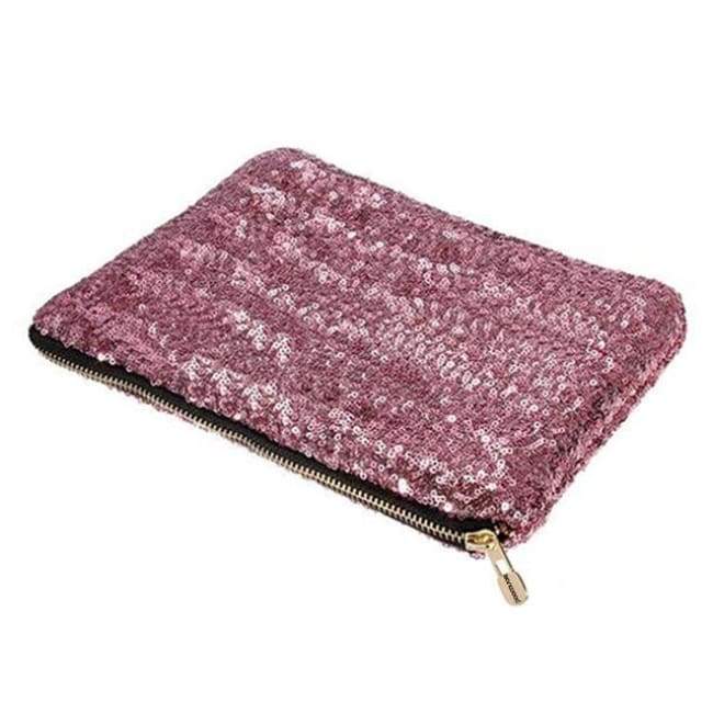 Sonia Glitter Clutch Pink Bags