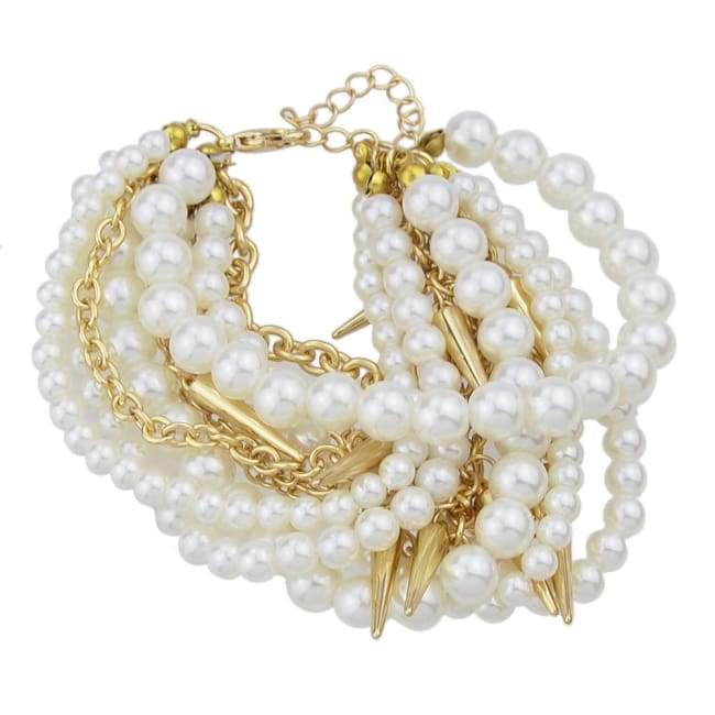 Spikes & Pearls Bracelet Jewelry