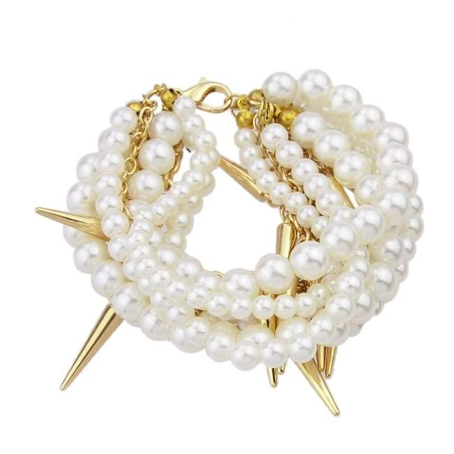 Spikes & Pearls Bracelet Jewelry